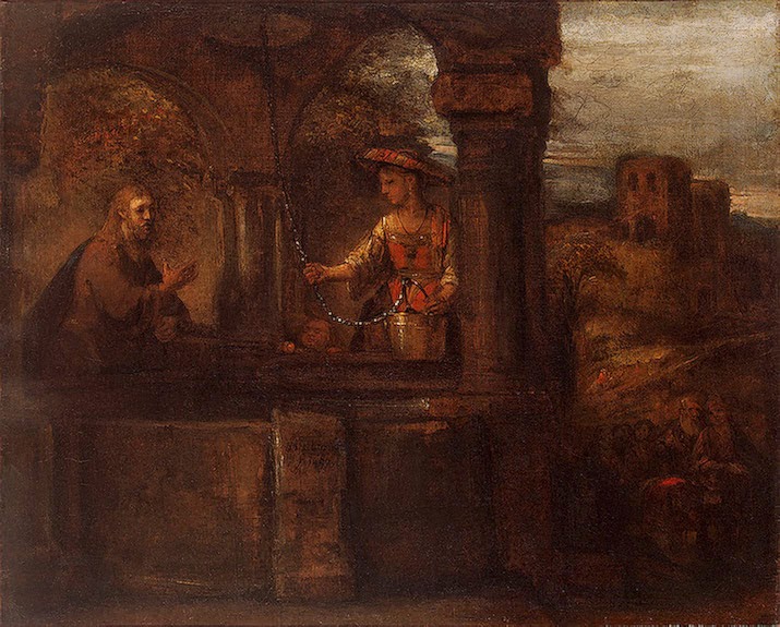 Rembrandt Harmensz van Rijn-XX-Christ and the Woman of Samaria-XX-1659